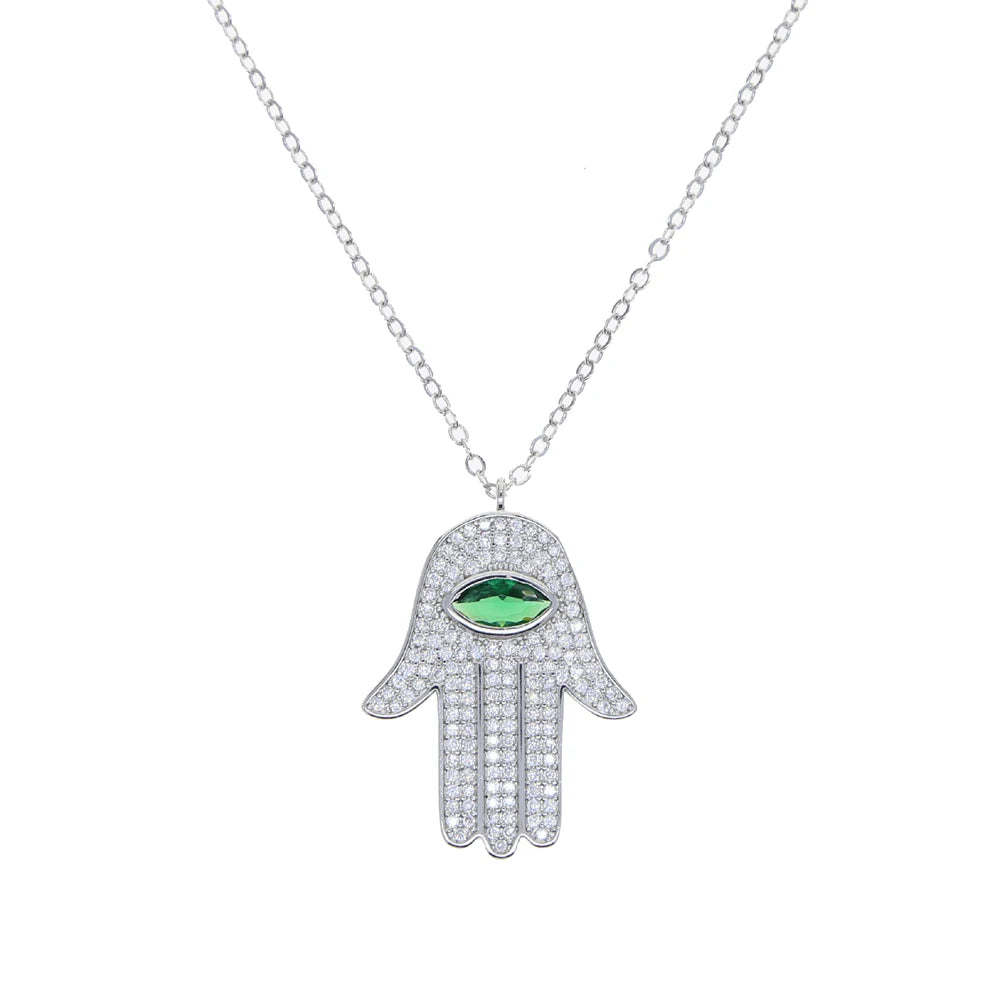 Hamsa Eye Pendant Necklace