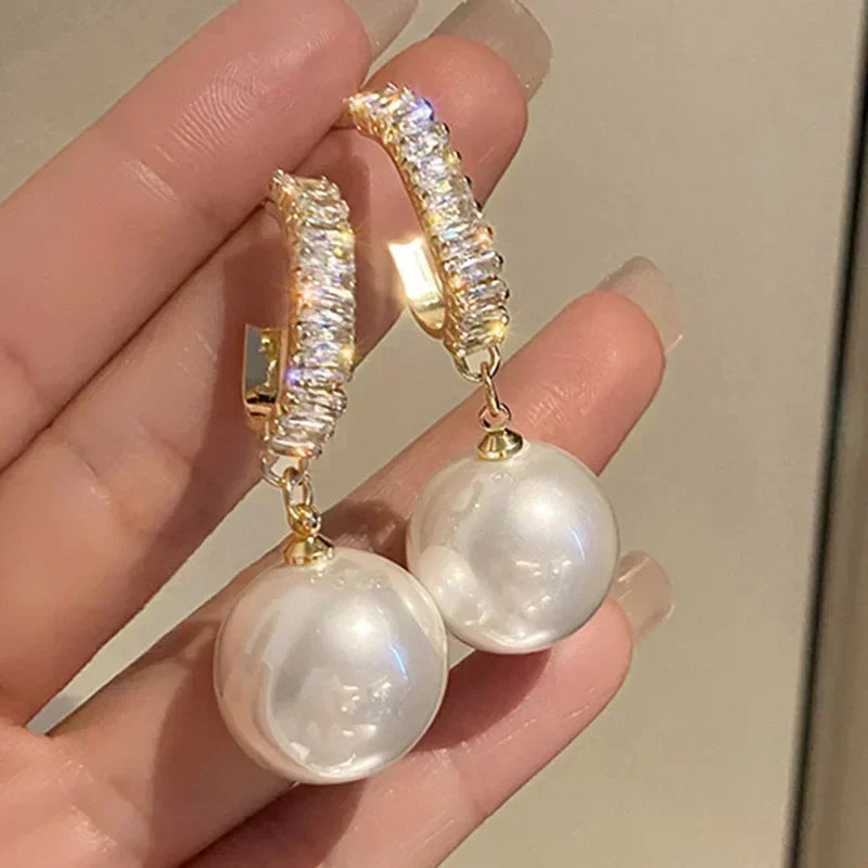 Square Crystal Pendant Earrings