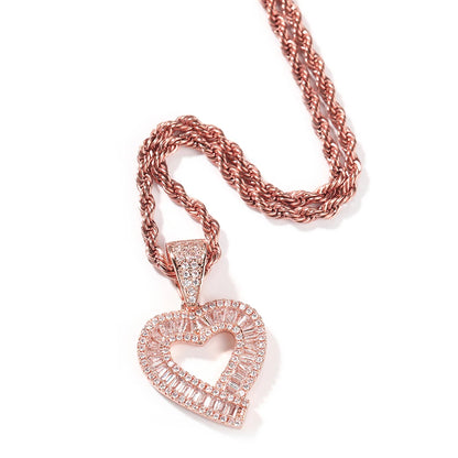 Baguette Heart Necklace