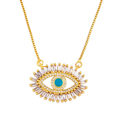 Rainbow Evil Eye Necklace