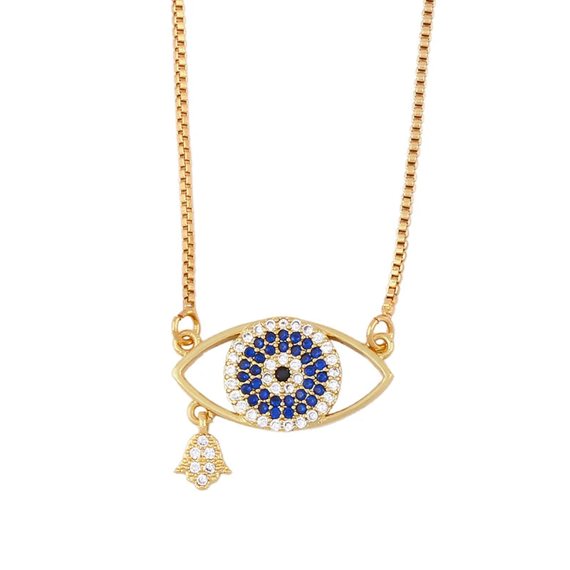 Rainbow Evil Eye Necklace