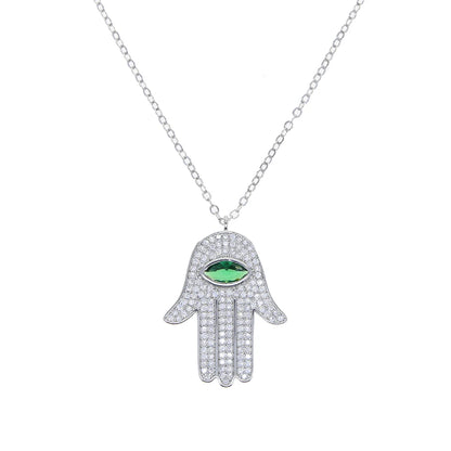 Hamsa Eye Pendant Necklace