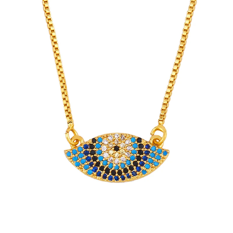 Rainbow Evil Eye Necklace