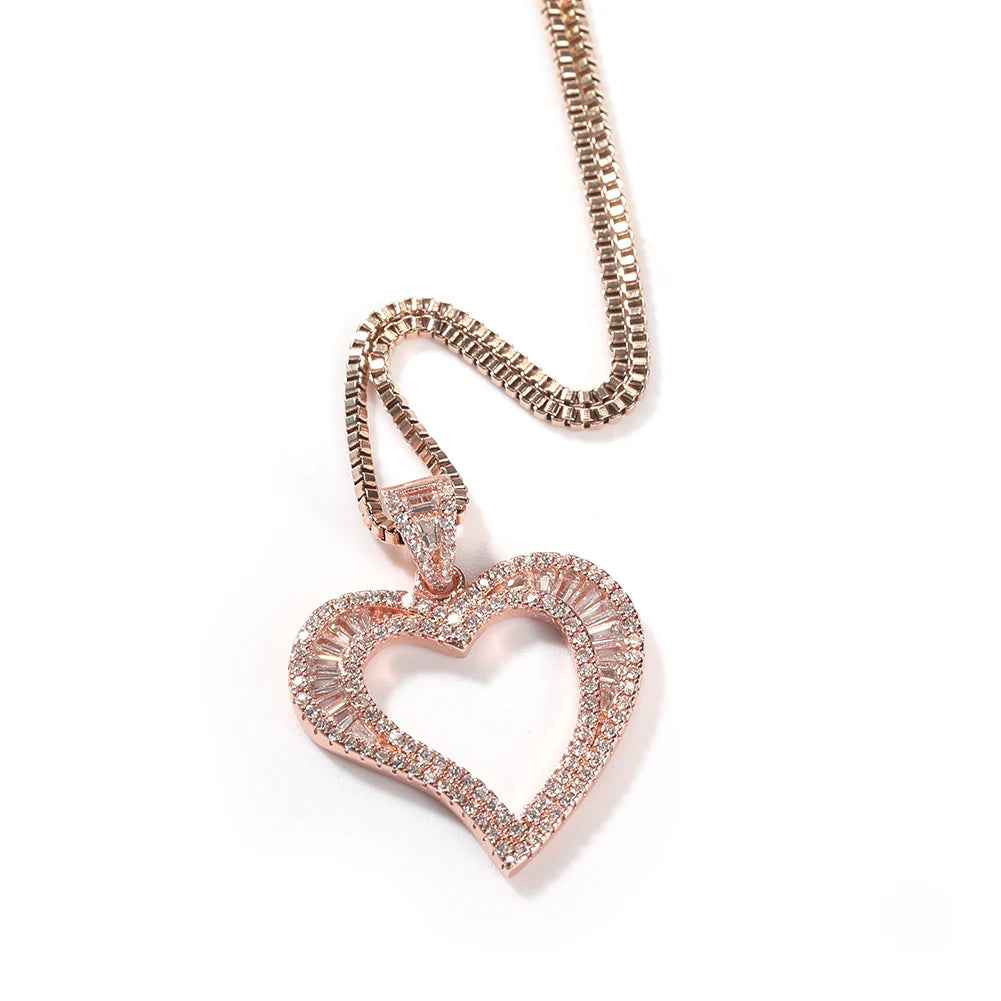 Baguette Heart Necklace