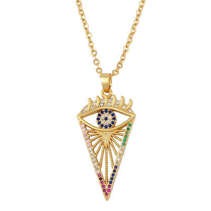 Rainbow Evil Eye Necklace