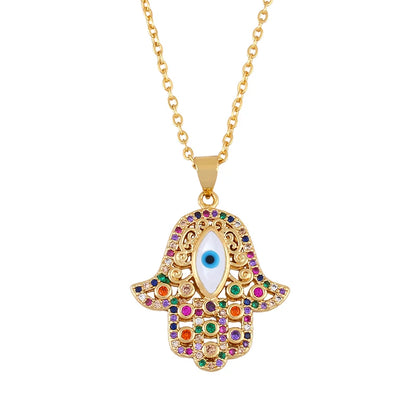 Rainbow Evil Eye Necklace