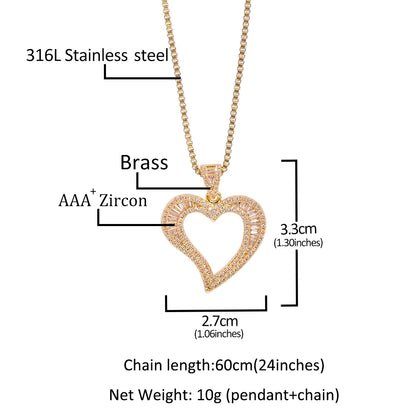Baguette Heart Necklace