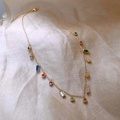 Color Square Necklace