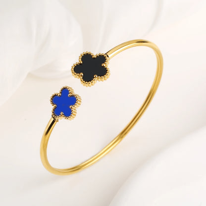 Five Leaf Flower Bangle