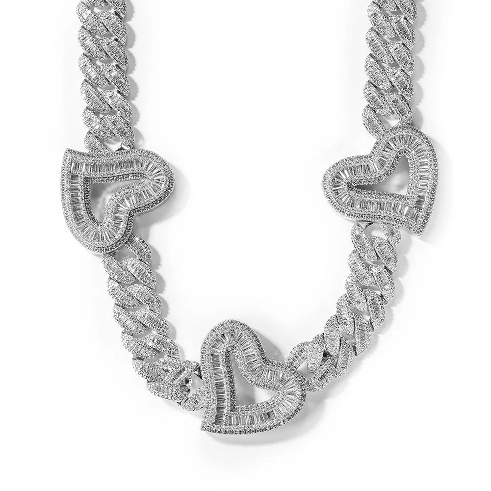 Frosted Heart Necklace