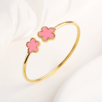 Five Leaf Flower Bangle