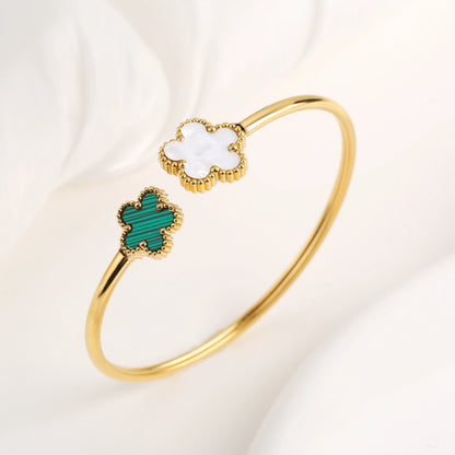 Five Leaf Flower Bangle