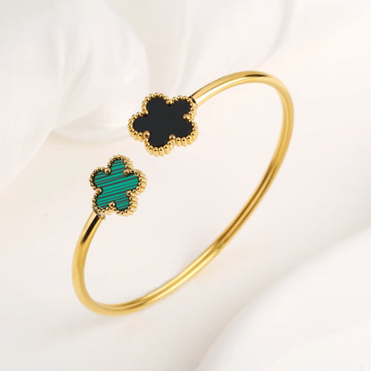 Five Leaf Flower Bangle