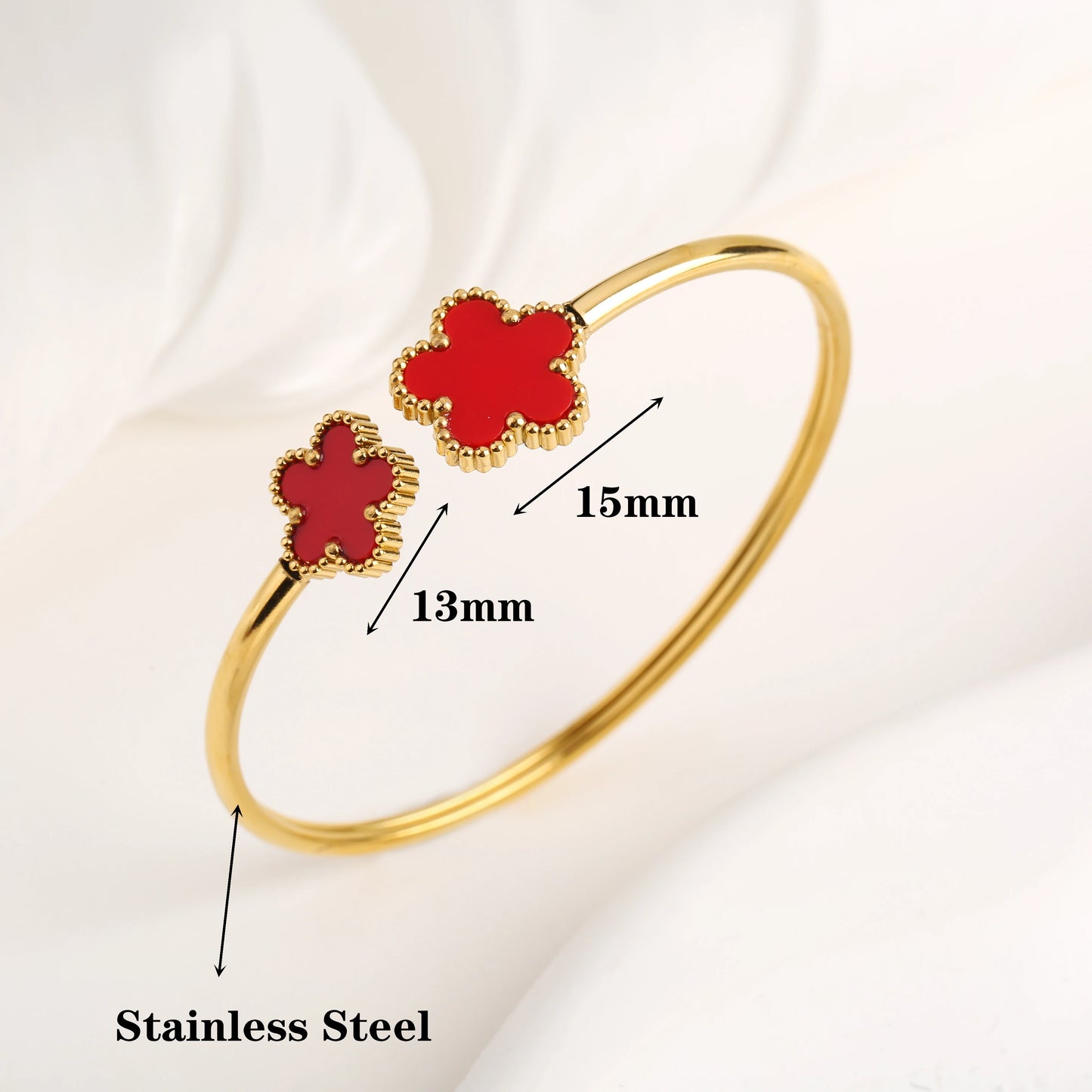 Five Leaf Flower Bangle