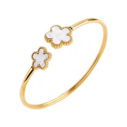 Five Leaf Flower Bangle