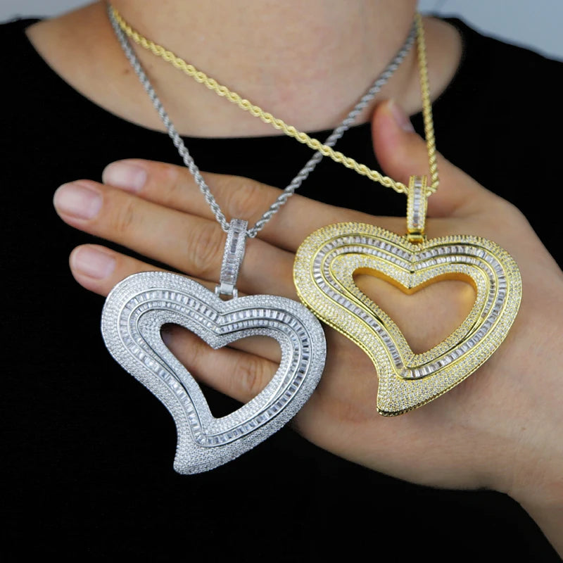 Hollow Heart Pendant Necklace