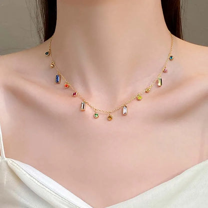 Color Square Necklace