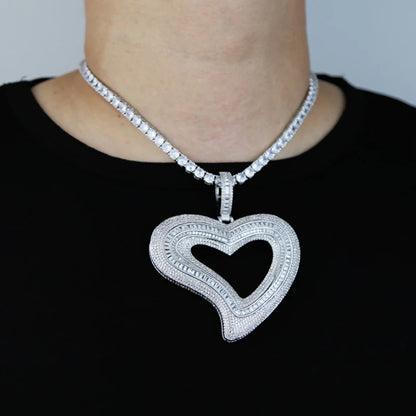 Hollow Heart Pendant Necklace