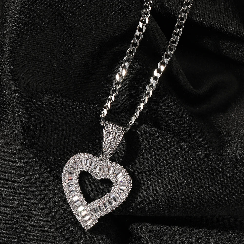 Baguette Heart Necklace