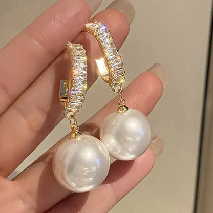 Square Crystal Pendant Earrings