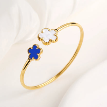 Five Leaf Flower Bangle