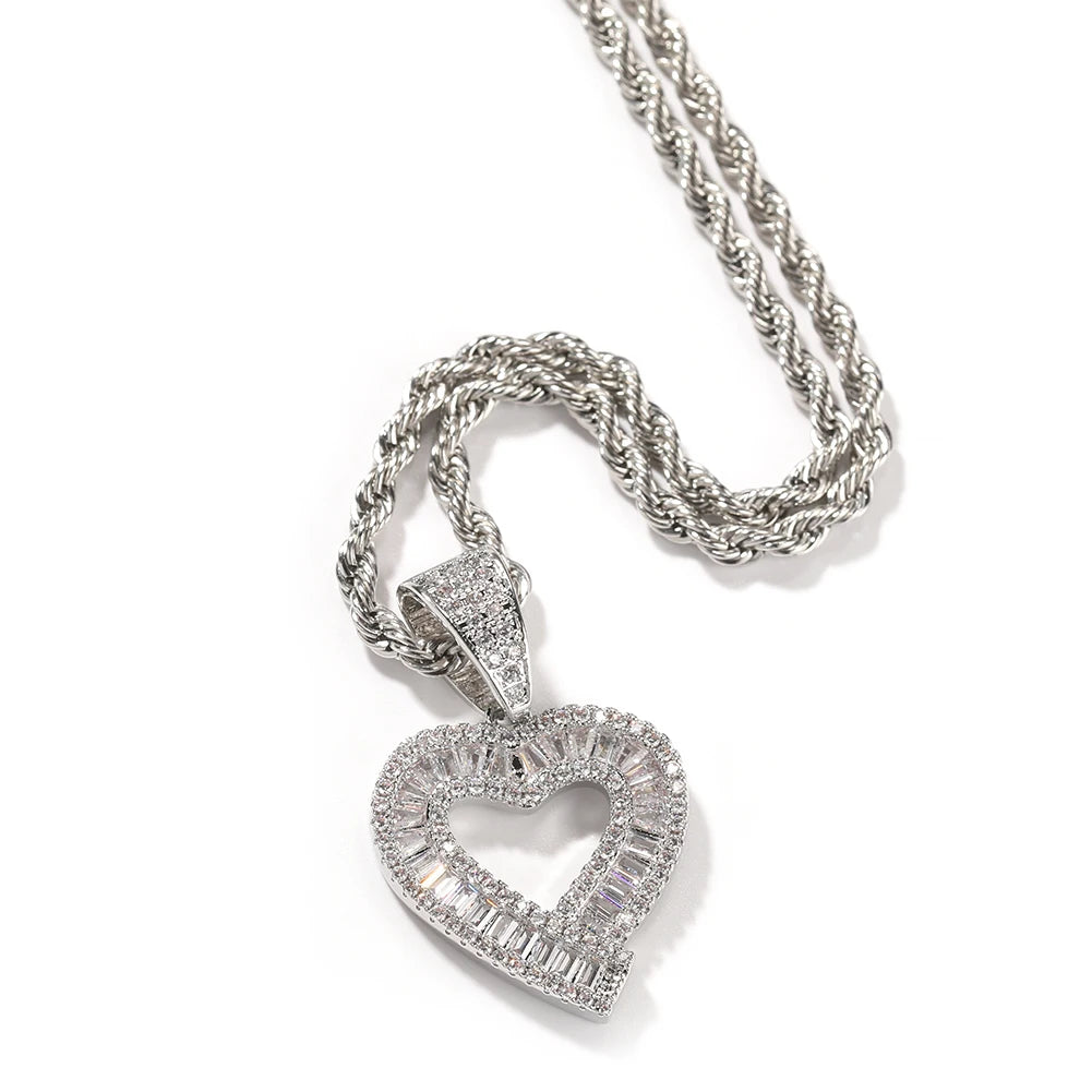 Baguette Heart Necklace