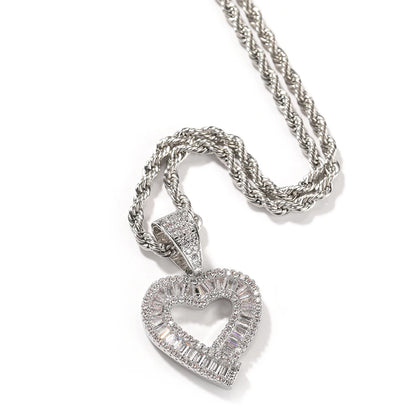 Baguette Heart Necklace
