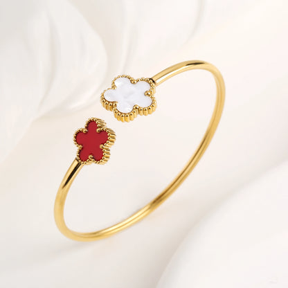 Five Leaf Flower Bangle