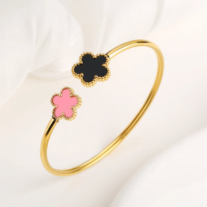 Five Leaf Flower Bangle