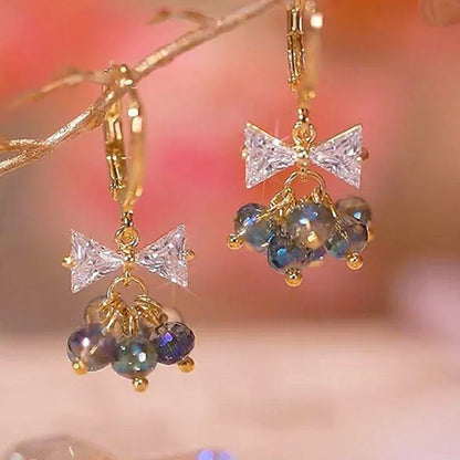 Square Crystal Pendant Earrings