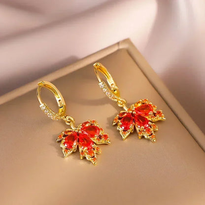 Square Crystal Pendant Earrings